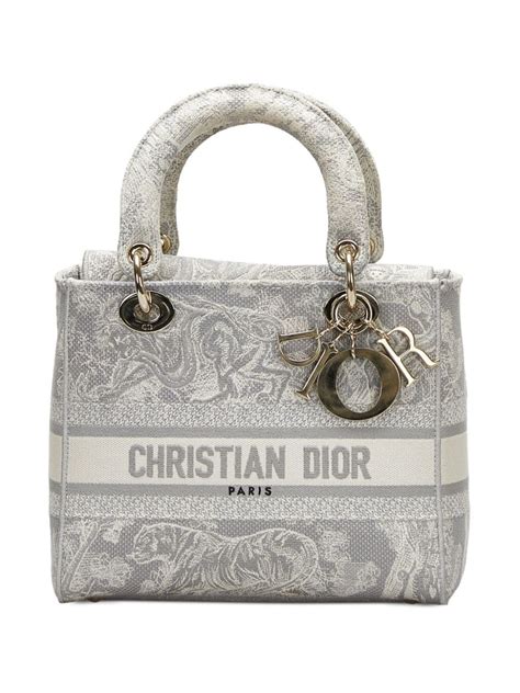 dior monogram tote bag|pre owned lady dior bag.